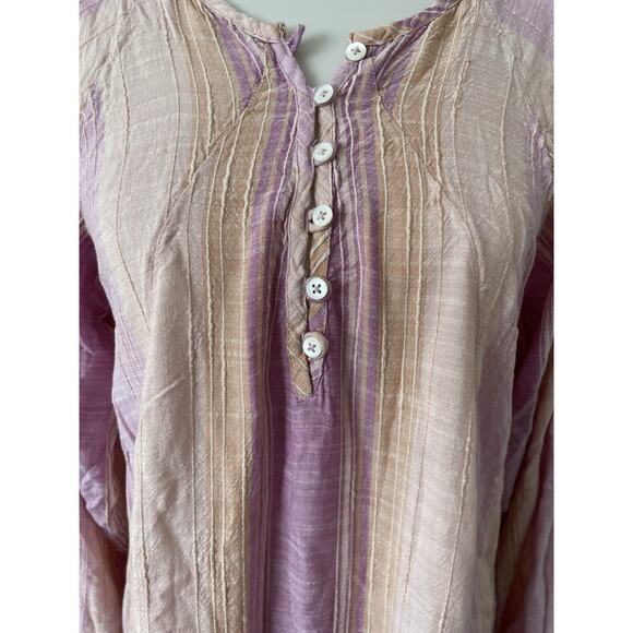 L Space Dress Maxi Pullover Striped Beach Coverup Bohemian Cassia - Picture 3 of 13